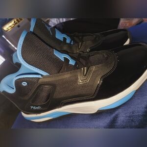 Jordan Black and Blue Men's Shoes